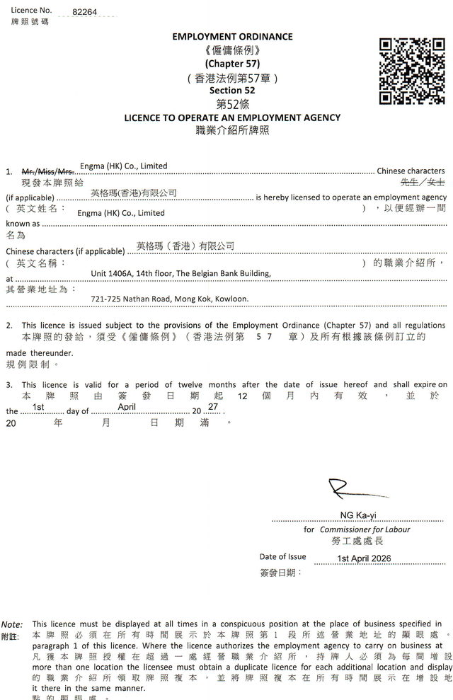 職業介紹所牌照